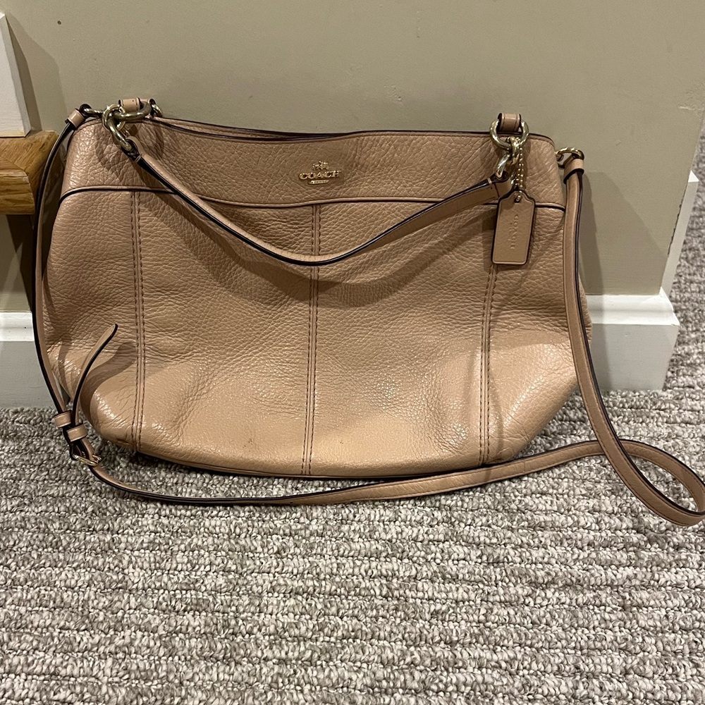 Tan Coach bag